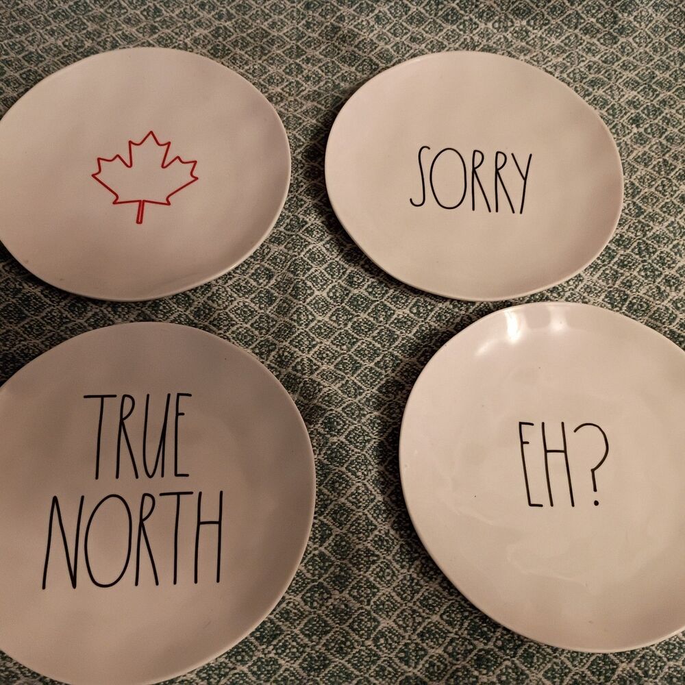 Rae Dunn Melamine Canadian plates - Set of 4